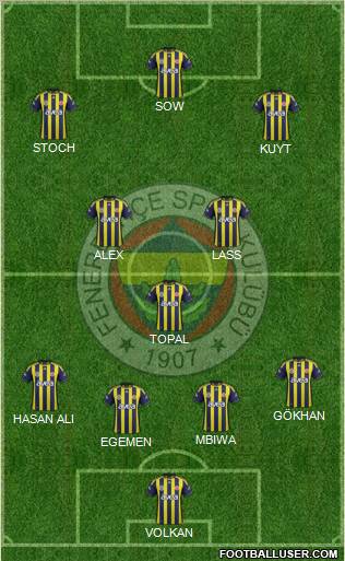 Fenerbahçe SK Formation 2012
