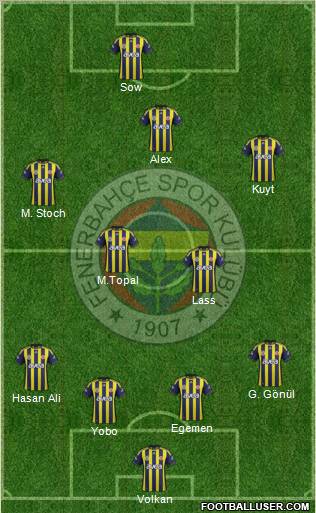 Fenerbahçe SK Formation 2012