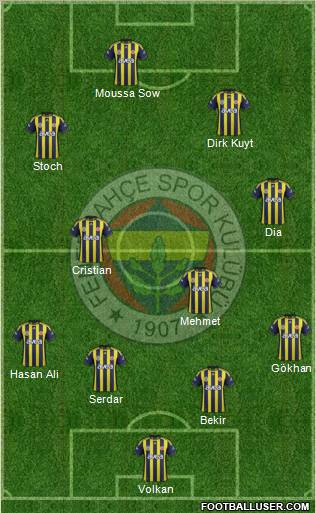 Fenerbahçe SK Formation 2012