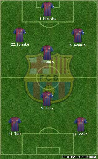 F.C. Barcelona Formation 2012