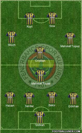 Fenerbahçe SK Formation 2012