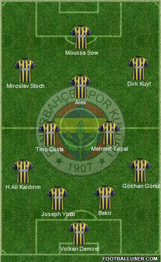 Fenerbahçe SK Formation 2012