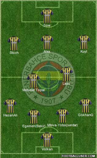 Fenerbahçe SK Formation 2012