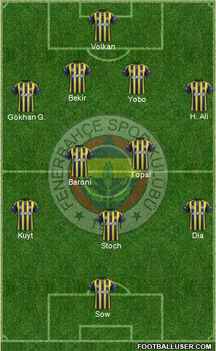 Fenerbahçe SK Formation 2012