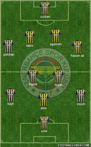 Fenerbahçe SK Formation 2012