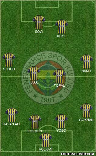Fenerbahçe SK Formation 2012