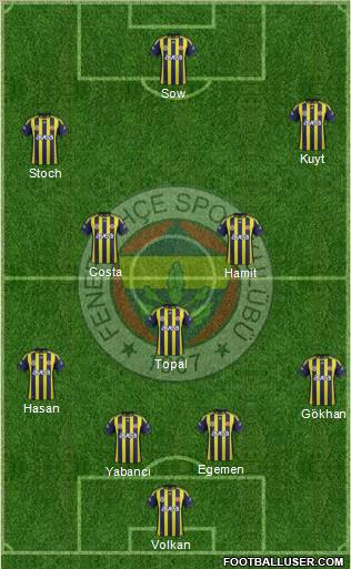 Fenerbahçe SK Formation 2012