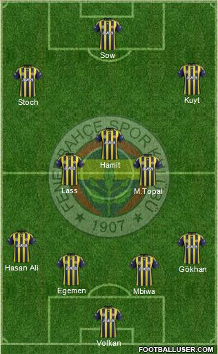 Fenerbahçe SK Formation 2012