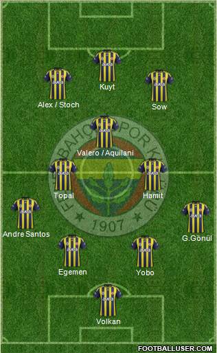 Fenerbahçe SK Formation 2012