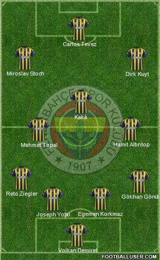 Fenerbahçe SK Formation 2012