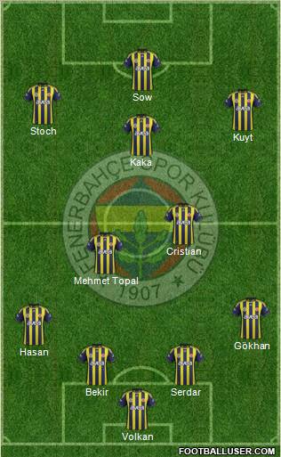 Fenerbahçe SK Formation 2012