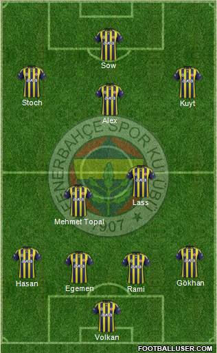 Fenerbahçe SK Formation 2012