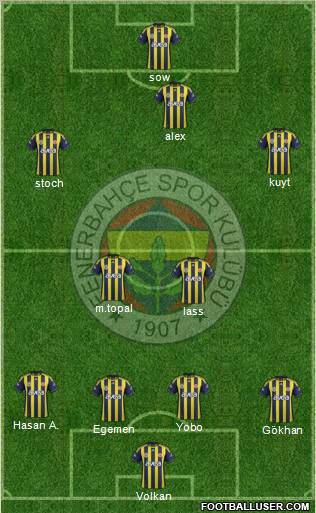 Fenerbahçe SK Formation 2012