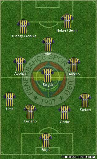 Fenerbahçe SK Formation 2012