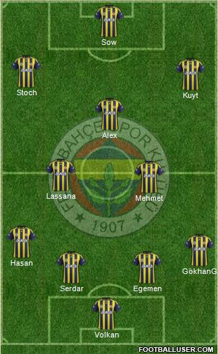 Fenerbahçe SK Formation 2012