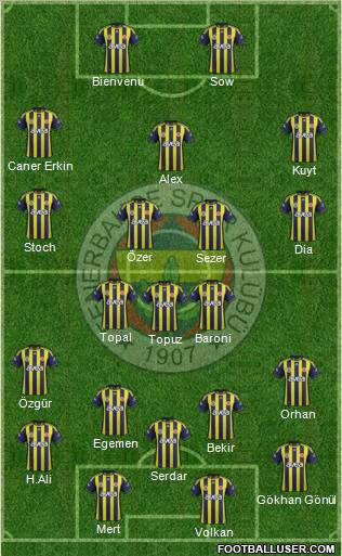 Fenerbahçe SK Formation 2012