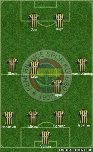 Fenerbahçe SK Formation 2012