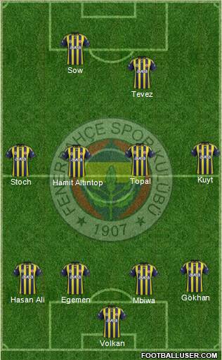 Fenerbahçe SK Formation 2012