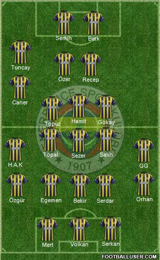 Fenerbahçe SK Formation 2012