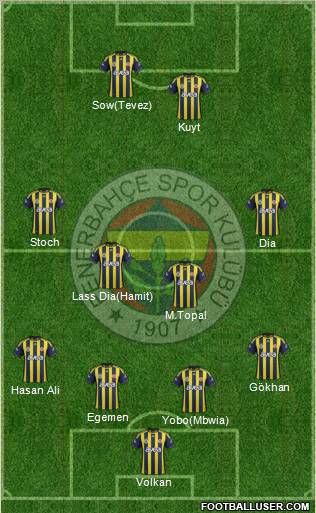 Fenerbahçe SK Formation 2012