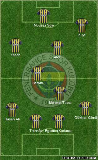 Fenerbahçe SK Formation 2012