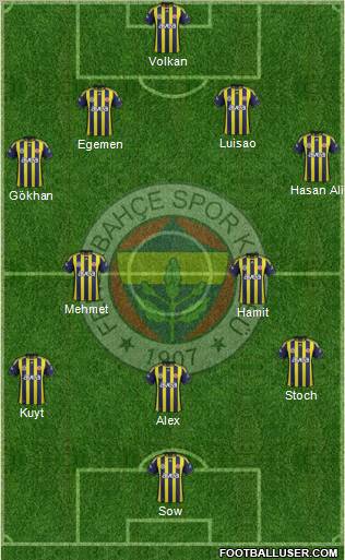 Fenerbahçe SK Formation 2012