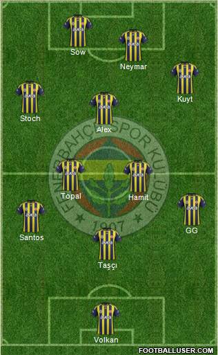 Fenerbahçe SK Formation 2012
