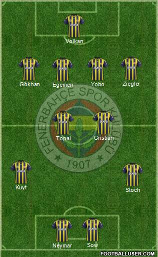 Fenerbahçe SK Formation 2012