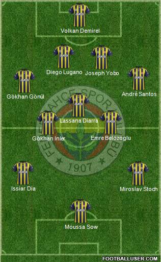 Fenerbahçe SK Formation 2012