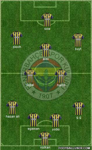 Fenerbahçe SK Formation 2012