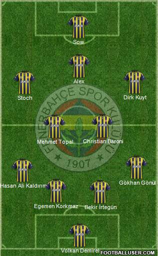 Fenerbahçe SK Formation 2012