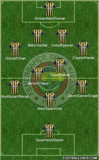 Fenerbahçe SK Formation 2012