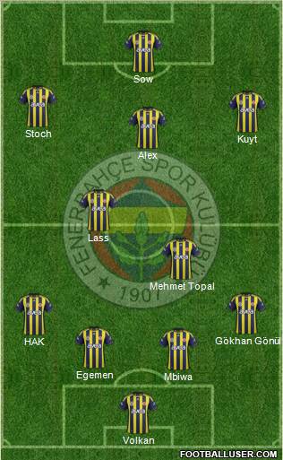 Fenerbahçe SK Formation 2012
