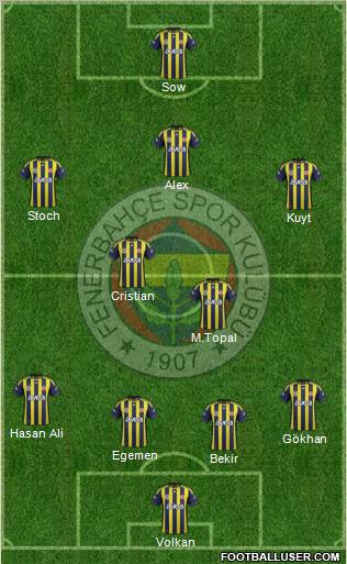 Fenerbahçe SK Formation 2012