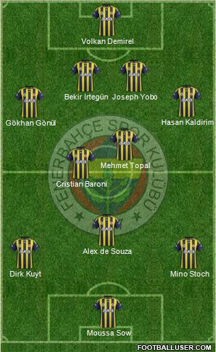Fenerbahçe SK Formation 2012