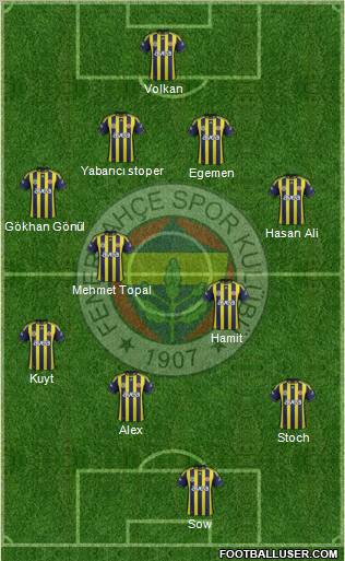 Fenerbahçe SK Formation 2012