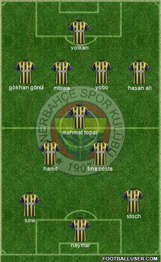 Fenerbahçe SK Formation 2012