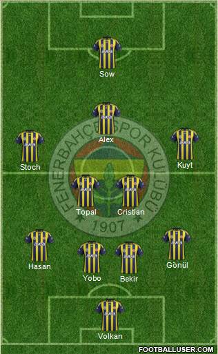 Fenerbahçe SK Formation 2012