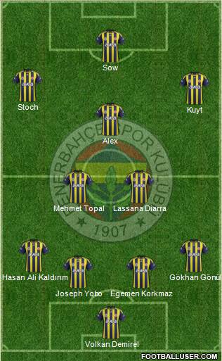 Fenerbahçe SK Formation 2012