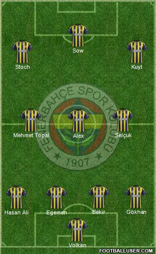 Fenerbahçe SK Formation 2012