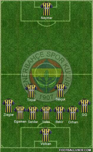 Fenerbahçe SK Formation 2012
