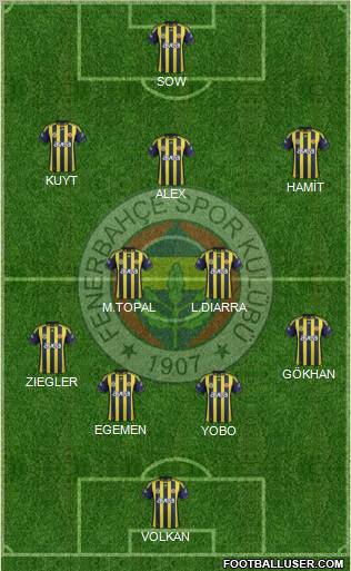 Fenerbahçe SK Formation 2012