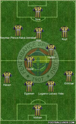 Fenerbahçe SK Formation 2012