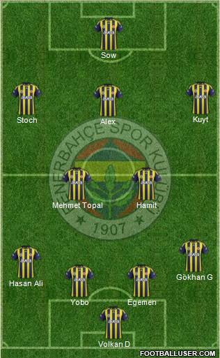 Fenerbahçe SK Formation 2012