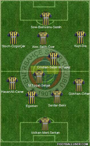 Fenerbahçe SK Formation 2012