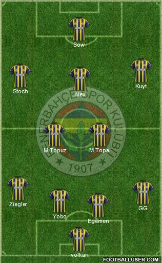 Fenerbahçe SK Formation 2012