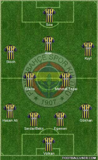 Fenerbahçe SK Formation 2012