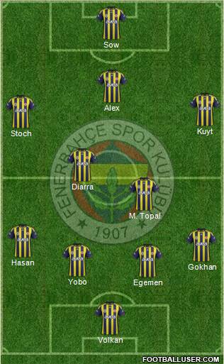 Fenerbahçe SK Formation 2012