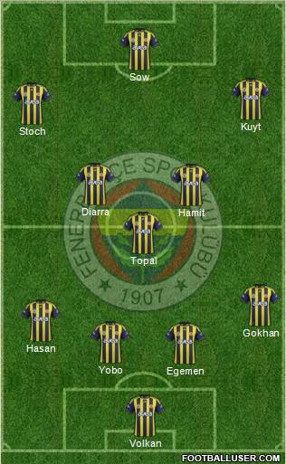 Fenerbahçe SK Formation 2012
