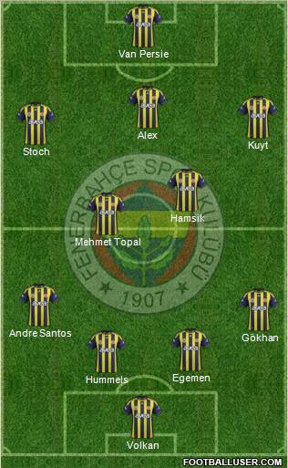 Fenerbahçe SK Formation 2012